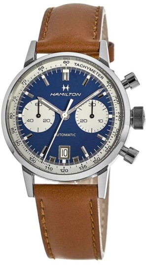 Hamilton Herreklokke H38416541 Blå/Lær Ø40 mm