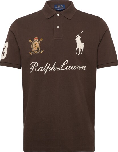 Polo Ralph Lauren Classic Fit Big Pony Mesh Polo Shirt Brown L Polo Ralph Lauren Classic Fit Big Pony Mesh Polo Shirt Brown L