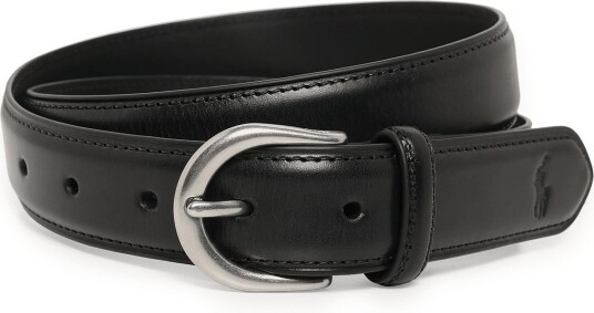 Polo Ralph Lauren Leather Rd Bckl Bt Blt Med BLACK 42