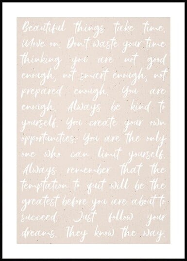 Motivational Quotes Plakat / 100x150cm