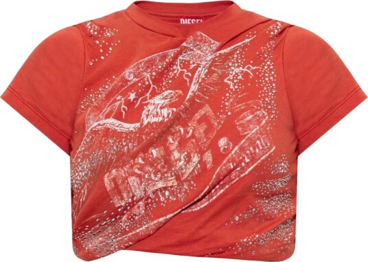Diesel Dame Topper Rød M,