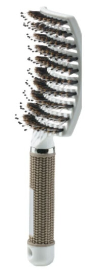 Yuaia Haircare Curved Paddle Brush White Yuaia Haircare Curved Paddle Brush White