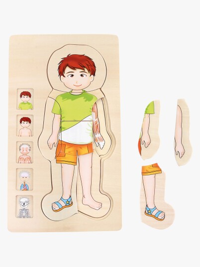 Small Foot - Wooden Body Puzzle Boy 29st. Tre Small Foot - Wooden Body Puzzle Boy 29st. Tre