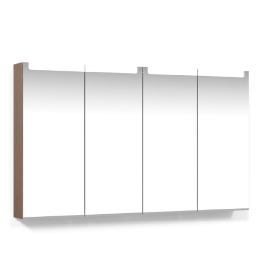 Macro Design Crown Speilskap Innfelt Belysning med 4 dør Eik / 120cm Macro Design Crown Speilskap Innfelt Belysning med 4 dør Eik / 120cm