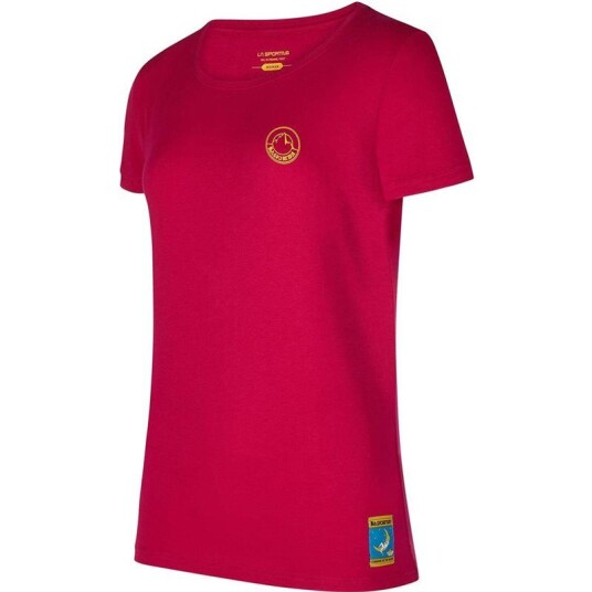 La Sportiva Climbing on the Moon T-Shirt W Fucsia/Giallo Fucsia/Giallo L