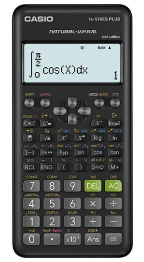 Casio Fx-570Esplus-2, Desktop, Vitenskaplig, 12 Sifre, Batteri, Sort