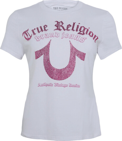 True Religion Crystal Hs Crew Neck Tee White XS