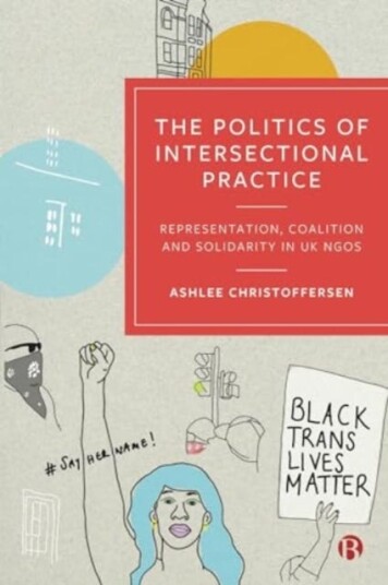 The Politics of Intersectional Practice Representation, Coalition and Solidarity in UK NGOs