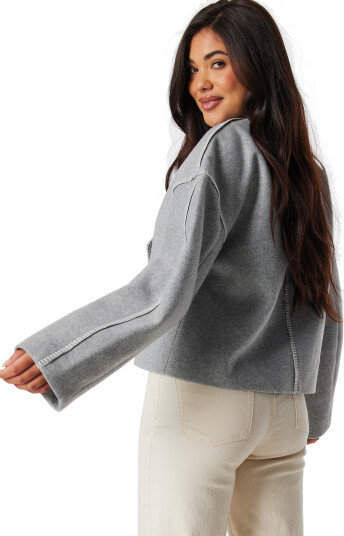 VERO MODA Vmnorma LS Jacket VMA Light Grey Melange XL