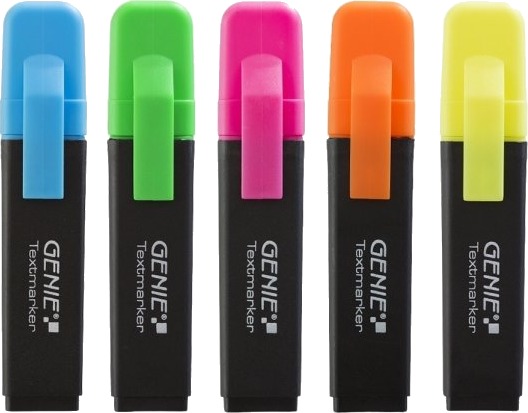 Genie Textmarker 5-Color 5 Stk.