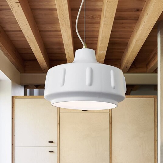 Pendellampe MARKET SET Jimmy dimmbar Hvit Stue Keramikk Design 28 Hvit