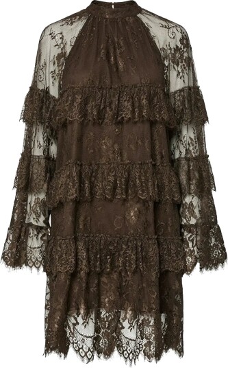 YAS Yaslacey Ls Dress D2D Brown 38