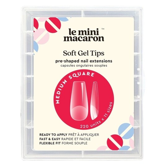 Le Mini Macaron Soft Gel Tips Medium Square 220pcs Le Mini Macaron Soft Gel Tips Medium Square 220pcs
