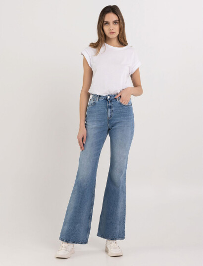 Replay Teia Trousers Bootcut Rose Label Pack - Blue - 28 x 34