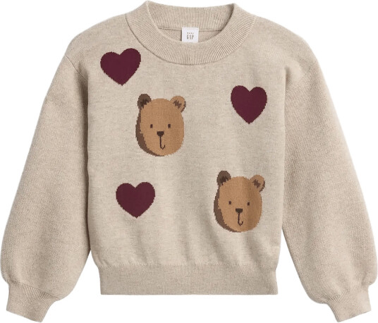 GAP Baby & Toddler Crewneck Sweater Beige 110 GAP Baby & Toddler Crewneck Sweater Beige 110