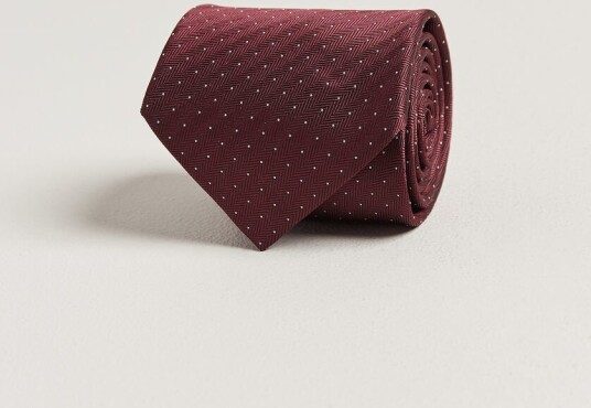 Brioni Jacquard Dot Silk Tie Burgundy Brioni Jacquard Dot Silk Tie Burgundy