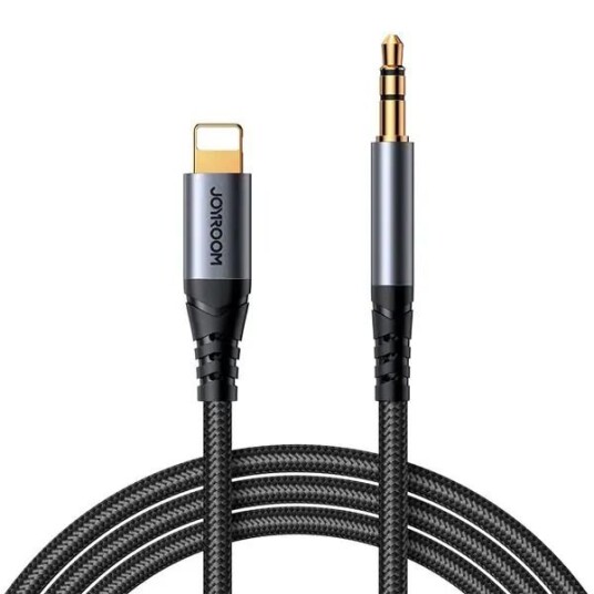 Joyroom SY-A06 1,2m Lydkabel Lightning til 3,5mm Sort Joyroom SY-A06 1,2m Lydkabel Lightning til 3,5mm Sort
