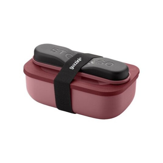 Guzzini On The Go Lunsjboks Dark Mauve Red Guzzini On The Go Lunsjboks Dark Mauve Red