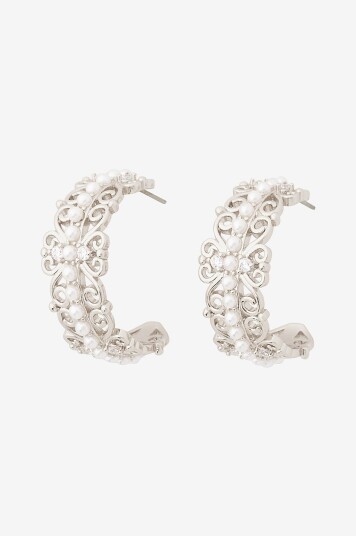 IOAKU   Øreringer Baroque Lace Loop Gold   Sølv