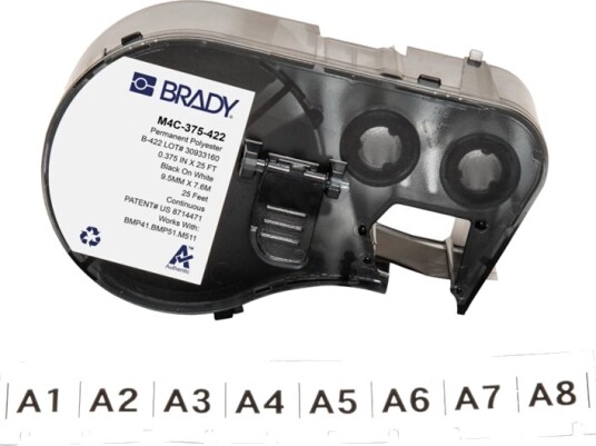 Brady Polyester Blank Permanent Aggressivt Akryllim 4 Mille Svart På Hvitt Rull 0,95 Cm X 7,6 M 1 RullEr Kontinuerlig Etikettkassett Med Bånd For Brady Bmp53 Brady Polyester Blank Permanent Aggressivt Akryllim 4 Mille Svart På Hvitt Rull 0,95 Cm X 7,6 M 1 RullEr Kontinuerlig Etikettkassett Med Bånd For Brady Bmp53