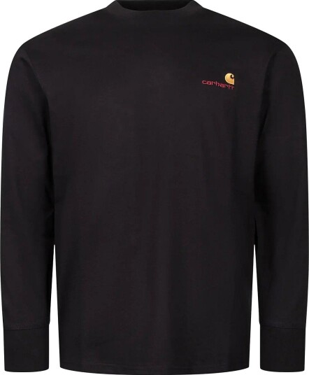 Carhartt WIP L S American Script T Shirt BLACK XL