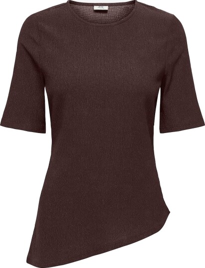 JDY   Topp jdyDebbie S/S Asymmetrical Jrs   Brun