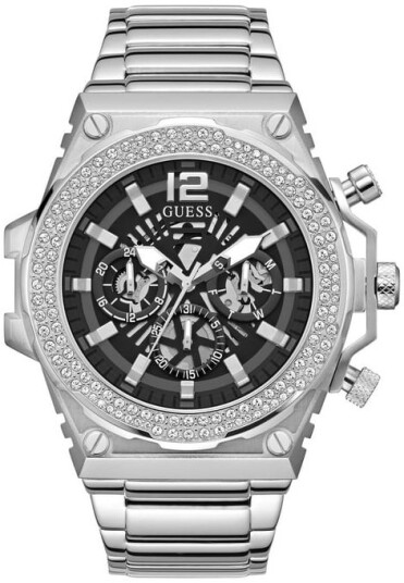 Guess Herreklokke GW0632G1 Sort/Stål Ø48 mm Guess Herreklokke GW0632G1 Sort/Stål Ø48 mm