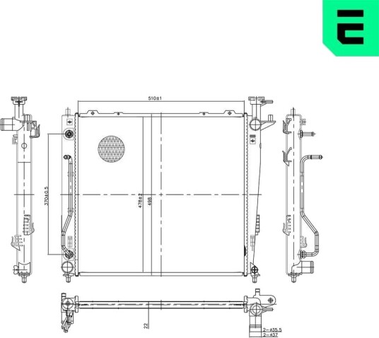 ERA 673039 Radiator motorkjøling