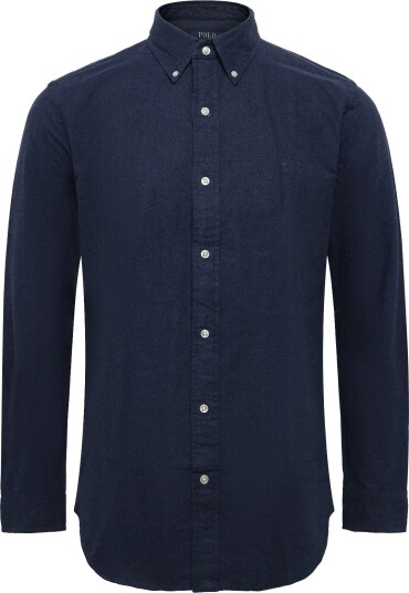 Polo Ralph Lauren Custom Fit Heathered Oxford Shirt AGATE HEATHER XXL