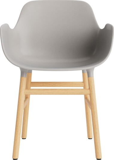 Normann Copenhagen Form Spisestuestol med Armlener Varm Grå/eik