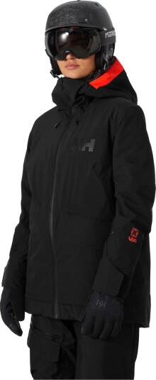 Helly Hansen Powchaser 2.0 Skijakke Dame Svart Lilla XL