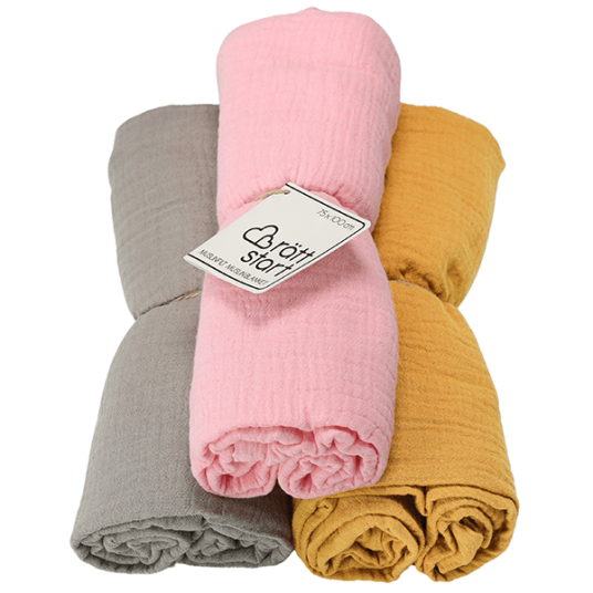 Rätt Start  Bomulls teppe  3pk.  75 x 100 cm  Beige Gul Rosa