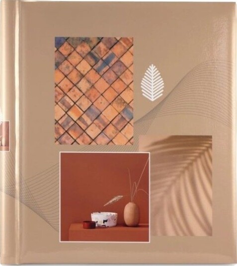 Hama Singo II selvklebende fotoalbum – 28 x 31 cm, 20 hvite sider, opptil 40 bilder 10 x 15 cm – terrakotta