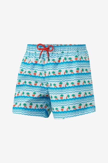 Happy Socks Badebukse Palm Beach Swimshorts Blå