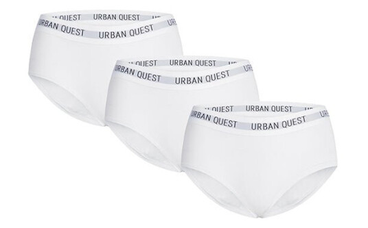 Urban Quest 3-Pack Bamboo hipster truse hvit Størrelse: L Kvinner