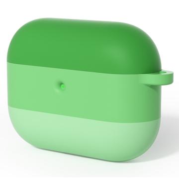AirPods Pro 3 Gradient støtsikkert silikonetui med karabinkrok grønn