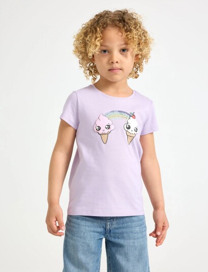 Lindex Short Sleeved Top   Purple   98