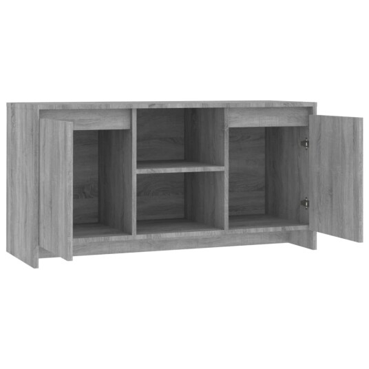 vidaXL TV-benk grå sonoma eik 102x37,5x52,5 cm sponplate