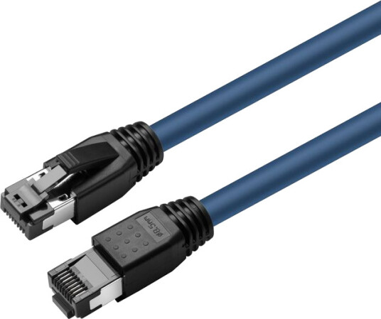 MicroConnect - Koblingskabel - RJ-45 (hann) til RJ-45 (hann) - 5 m - S/FTP - CAT 8.1 - halogenfri, uten hindringer - blå