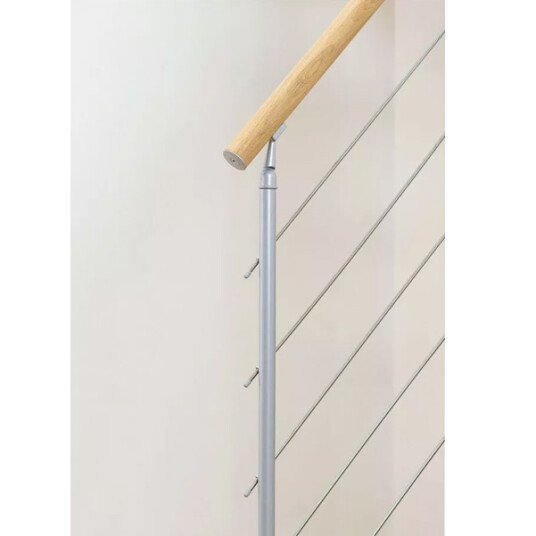 Dolle Utvendig Gelender Style 6 Eik Lakkert Pearl Grey 9 10T