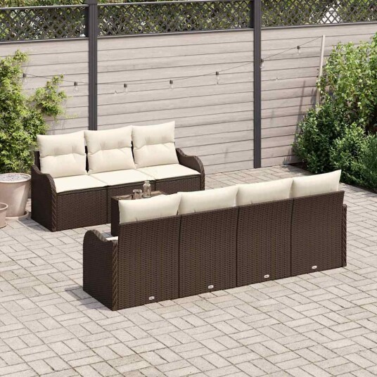 Hagesofa Set Brun 55 x 55 x 37 cm polyrotting
