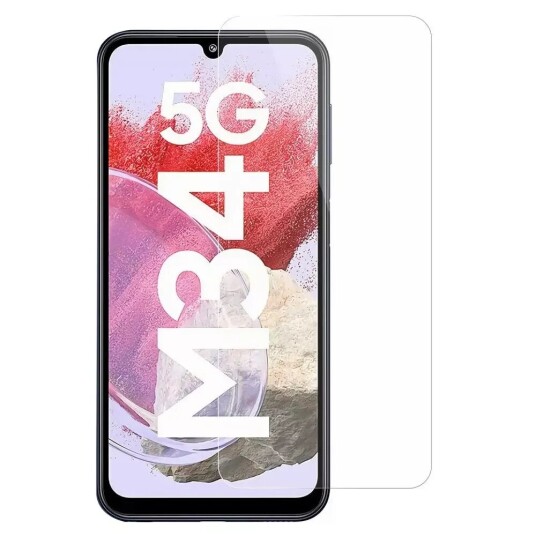 INCOVER Samsung Galaxy M34 (5G) / F34 (5G) Skjermbeskytter i Herdet Glass - Case Friendly - Gjennomsiktig