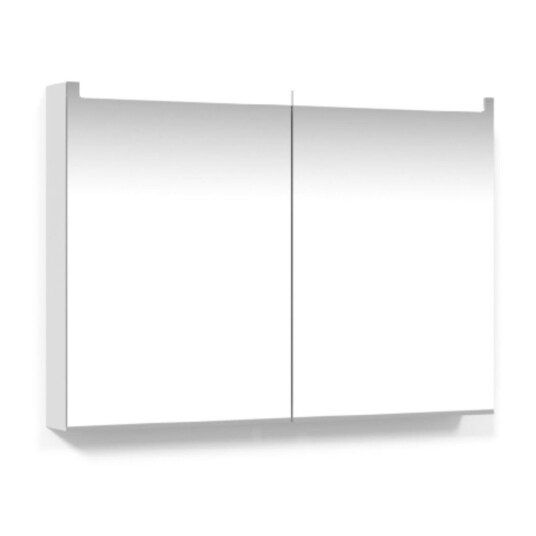 Macro Design Crown Speilskap Innfelt Belysning med 2 dør Hvit / 100cm