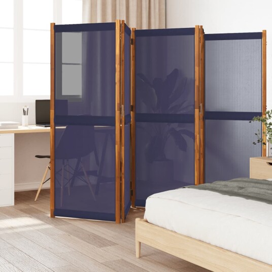  Romdeler 5 paneler mørkeblå 350x180 cm 8721012464285