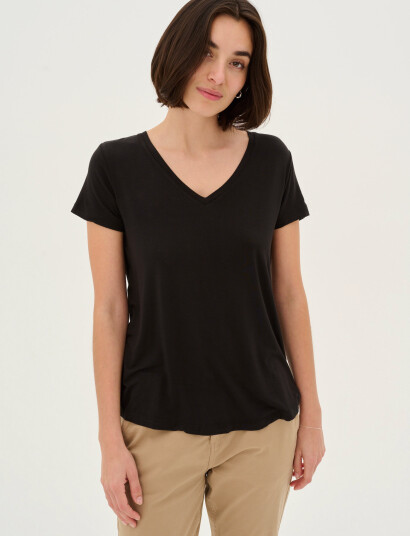 Culture Cupoppy V-Neck T-Shirt - Black - XL