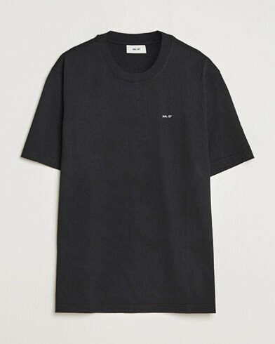Nn07 Abel Logo Crew Neck T Shirt Black Nn07 Abel Logo Crew Neck T Shirt Black