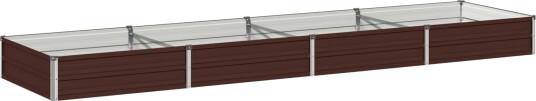 vidaXL Hevet Hagebed Brun 320 x 80 x 24 cm kaldvalset stål