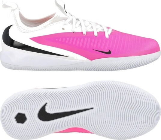 Nike Phantom 6 Academy Low Cut Ic Breakout Hvit/svart/rosa Barn Innendørs (Ic) størrelse 33½