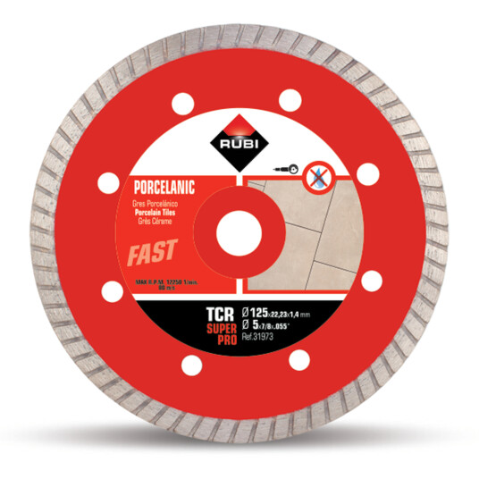 Rubi TCR 125 Superpro Diamantblader for Porselensfliser Rubi TCR 125 Superpro Diamantblader for Porselensfliser