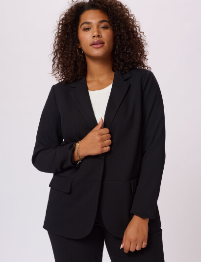 Kaffe Curve Kcsakira Blazer - Black - 44 Kaffe Curve Kcsakira Blazer - Black - 44